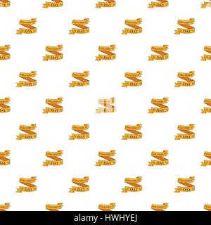 Ribbon Columbus day pattern, cartoon style Stock Vector