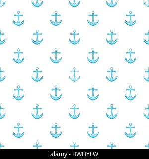Anchor pattern, cartoon style Stock Vector