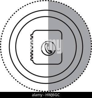 round symbol notebook with phone sign icon Stock Vector