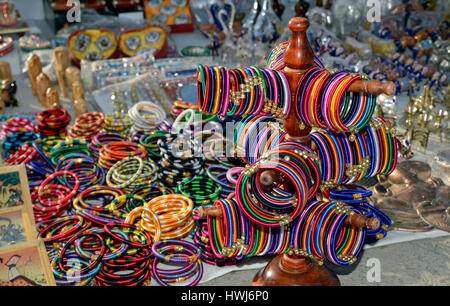 Bangles  on sales at Indian local market Stock Photo