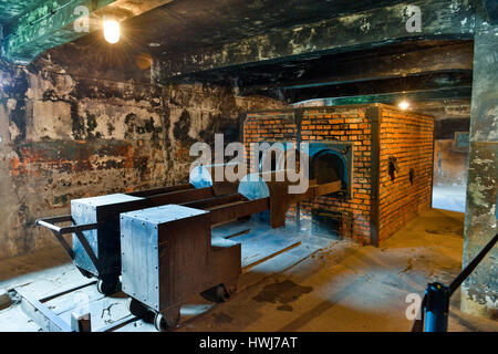 Krematorium, Stammlager I, Konzentrationslager, Auschwitz-Birkenau, Auschwitz, Polen Stock Photo