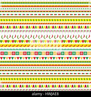 Cinco de Mayo seamless pattern with a traditional ornament. Mexican ethnic, tribal endless background, texture. Vector illustration. Stock Vector