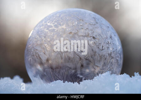 Icebubble, Lower Saxony, Germany Stock Photo