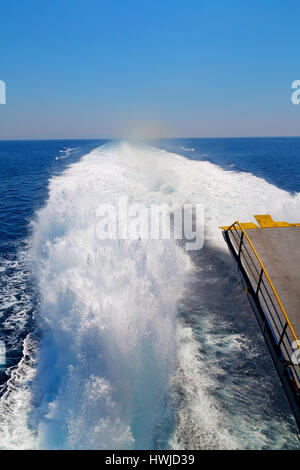 foam   and froth in the  sea      of mediterranean greece Stock Photo