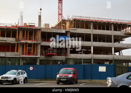 office building construction site in Belfast site of the new allstate offices in belfast Northern Ireland Stock Photo