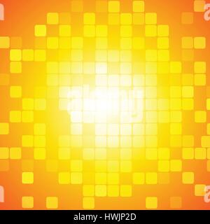 Vector : Abstract square on yellow orange background Stock Vector