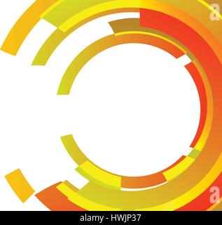 Vector : Abstract orange and yellow circle on white background Stock Vector