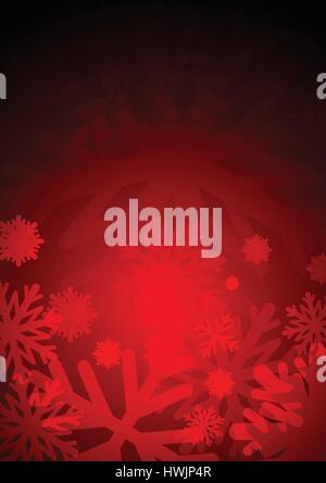 Vector : Ice crystal on red background Stock Vector