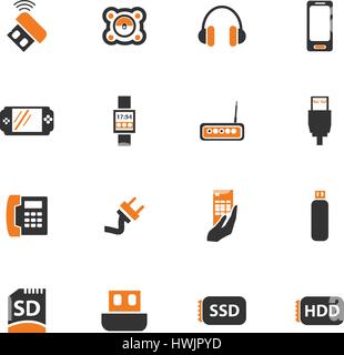 Devices icon set for web sites and user interface Stock Vector