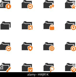 Folders icon set for web sites and user interface Stock Vector