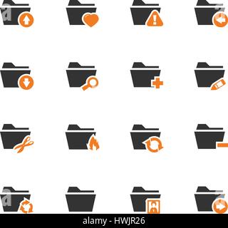 Folders icon set for web sites and user interface Stock Vector