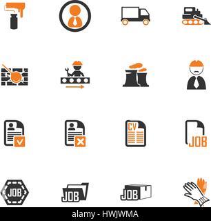Job icon set for web sites and user interface Stock Vector