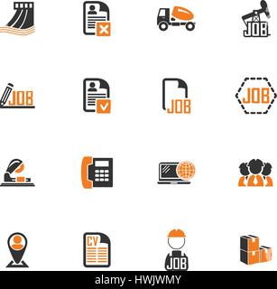 Job icon set for web sites and user interface Stock Vector