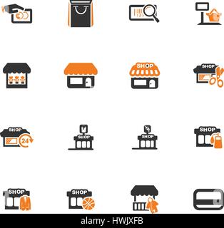 Shop icon set for web sites and user interface Stock Vector