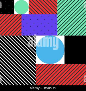 Neo Memphis patches stickers Stock Vector