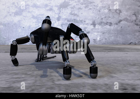 A robot hand imitating a spider Stock Photo