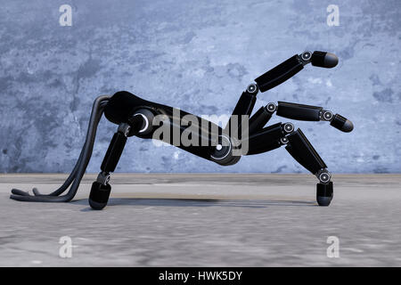 A robot hand imitating a spider Stock Photo