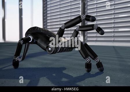 A robot hand imitating a spider Stock Photo