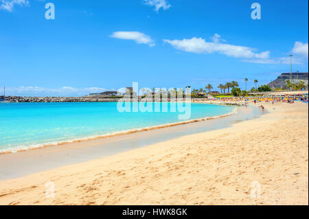 Famous beach of Amadores. Gran Canaria, Canary islands, Spain Stock Photo