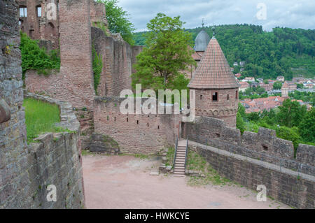 castle, wertheim, main valley, odenwald, spessart, Main-Tauber region, Tauber valley, Hohenlohe region, Baden-Wuerttemberg, Heilbronn-Franconia, Germany Stock Photo