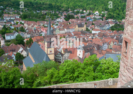 castle, wertheim, main valley, odenwald, spessart, Main-Tauber region, Tauber valley, Hohenlohe region, Baden-Wuerttemberg, Heilbronn-Franconia, Germany Stock Photo