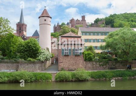 castle, wertheim, main valley, odenwald, spessart, Main-Tauber region, Tauber valley, Hohenlohe region, Baden-Wuerttemberg, Heilbronn-Franconia, Germany Stock Photo