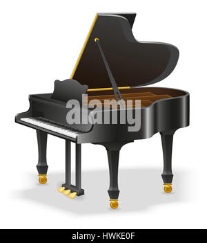 grand piano musical instruments stock illustration isolated on gray ...