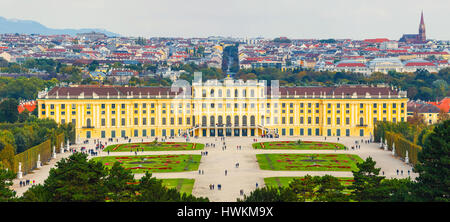 Vienna, Austria, October 14, 2016: Schonbrunn Palace, Baroque palace is former imperial summer residence located in Vienna, Austria Stock Photo