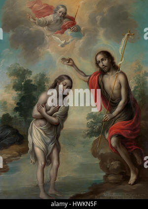 The Baptism of Christ by Nicolas Enriquez Stock Photo