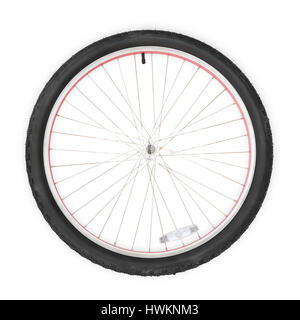 Bicycle wheel. Isolated on white, clipping path included Stock Photo