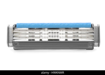 Disposable razor blade close up. Isolated on white, clipping path included Stock Photo