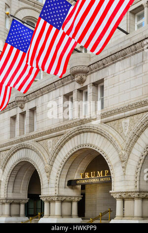 Trump International Hotel in Washington, DC, is an impressive old post office renovated into a luxury hotel by Donald Trump on Pennsylvania Avenue Stock Photo