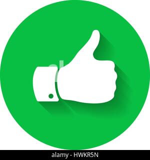 Thumb up symbol. Human hand icon. Sign of Like, good or cool Stock Vector