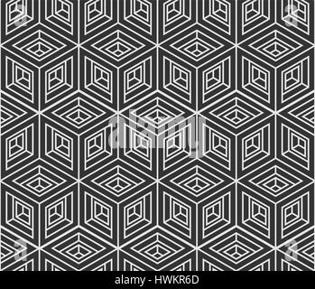 Seamless pattern from isometric cubes. Abstract geometric backdrop. Design background Stock Vector