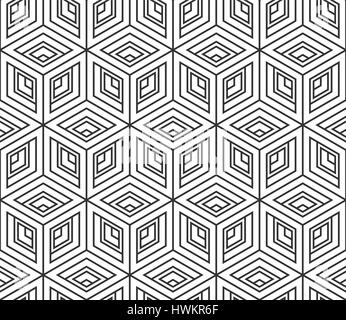 Seamless pattern from isometric cubes. Abstract geometric backdrop. Design background Stock Vector