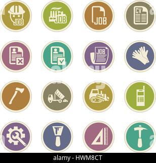 Job icon set for web sites and user interface Stock Vector