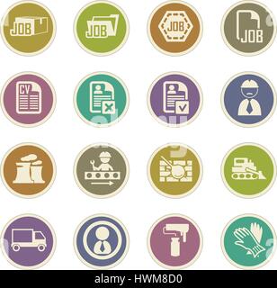 Job icon set for web sites and user interface Stock Vector