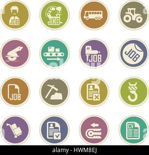 Job icon set for web sites and user interface Stock Vector