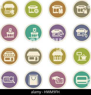Shop icon set for web sites and user interface Stock Vector