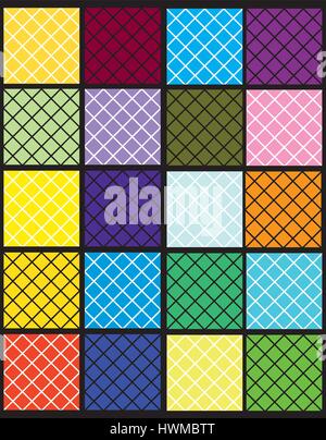 a set of colorful squares diamond shape Stock Vector