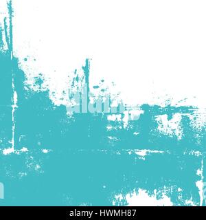Abstract wall painted in turquoise color. Stock Vector