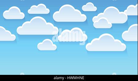 Stylized clouds theme image 2 - eps10 vector illustration. Stock Vector