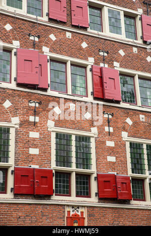 Shuttered windows, Amsterdam Stock Photo