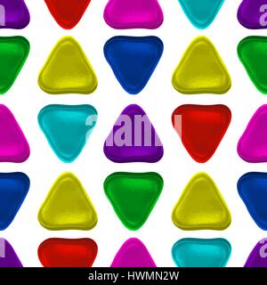 Seamless vector pattern made up of geometric shapes clay. Stock Vector