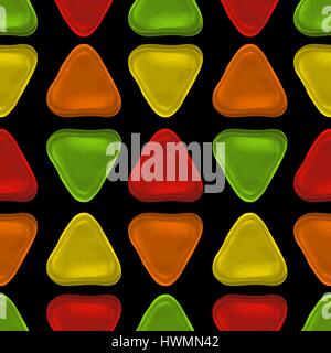 Seamless vector pattern made up of geometric shapes clay. Stock Vector