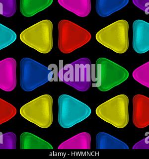 Seamless vector pattern made up of geometric shapes clay. Stock Vector