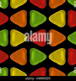 Seamless vector pattern made up of geometric shapes clay. Stock Vector
