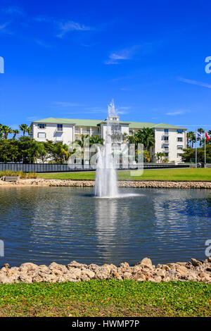 The Veteran's Memorial Wall in Punta Gorda, Florida. Stock Photo