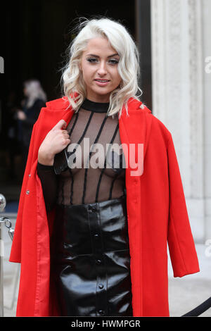 Celebs attend the Pam Hogg show for LFW  Featuring: Chloe Paige Where: London, United Kingdom When: 19 Feb 2017 Stock Photo