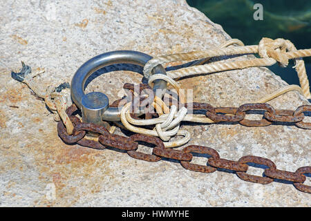 nautical anchor chains Stock Photo